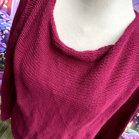 Wooden Ships Burgundy Slouchy Sweater Top Small/Medium - Picture 2 of 6